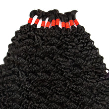 Natural Human Braiding Hair 26 28 Inch Deep Water Wave Bulk Human Hair for Boho Braids No Weft 16A Virgin Curly Hair Extensions