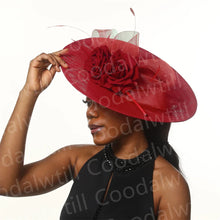 Big Flower Fascinators Hat Headpiece Women Kentucky Church Millinery Cap Ladies Derby Feather Pillbox Fascinator Hats