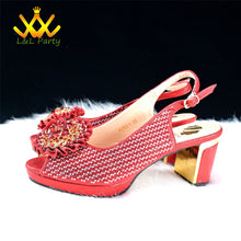 2025 Special New Arrivals Italian Women Shoes and Bag to Match in Green Color with Platform Shinning Crystal Sandal for Wedding