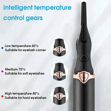 Electric Heated Eyelash Curler USB Rechargeable Eyelashes Quick Lasting Curling Comb&Clip Dual Use Makeup Eyelash Curler
