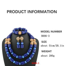 Nigeria Wedding Jewelry Set Imitation Coral Beads Golden Pendant Necklace for Women Resin Material African Bride Accessorise