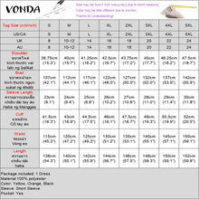 Plus Size VONDA Women Bohemian Dress 2025 Summer Sundress Solid Color Casual Short Sleeve Party Ruffled Vestidos V-Neck Robe
