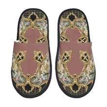 Custom Queen Of Absolutely Everything Gold Baroque Soft Memory Foam House Slippers Women Comfy Warm Anti-skid Sole Slipper