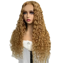 Honey Blonde Water Wave 4x4 Lace Front Wig 100% Human Hair Wigs for Women 13x4 Pre-Plucked Transparent Lace Remy Hair Bobbi