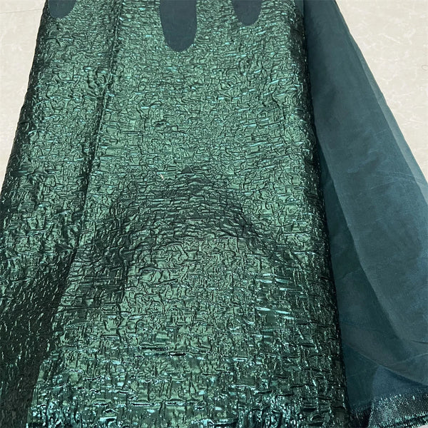 African Nigerian Tulle Lace Fabric, Organza Embroidery, Party Gown, Brocade Jacquard Wedding Dress, High Quality, 5Yard, YXZ157