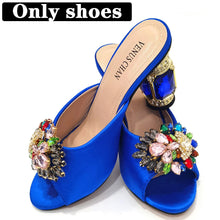 2022 Yellow Color Luxury Rhinestone Heel Fashion Party Women's High Heels Elegant Evening Sandals Wedding Bags and Shoes with