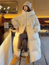 Women's Fashionable Long Winter Hooded Parka Jacket