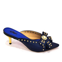 2022 Rivet Style  Women Shoes and Bag to Match in Color matching High Quality Nigerian Design Matching Shoes and Bag