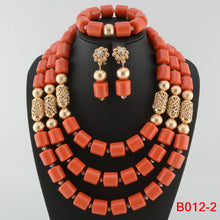 Traditional Nigerian Wedding Artificial Coral Beads Bridal Jewelry Sets African Beads Jewelry Necklace Set