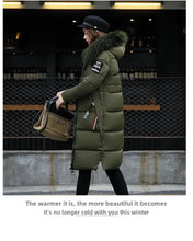 Women's Long down Hooded Jacket