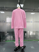 Women Two Piece Pant Sets Solid Full Sleeved Tops Round Neck Casual Midi Waist Long Pants Pockets Regular Elegant Lady