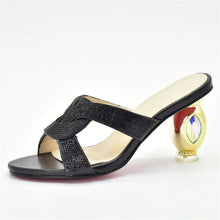 New Arrival Italian Women Shoes Decorated with Rhinestone Open Toe Pumps Luxery Shoes Women Nigerian Women Party Pumps