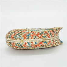 Latest Design Women Wedding Clutches Bags Purse for Bride Colorful Diamonds Purse Handbag Animal Bird Handmade Bridal Purses