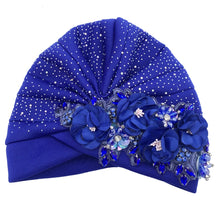 Elegant African Turban Cap with Shiny Rhinestone Ready to Wear Nigeria Auto Gele Headtie Party Women's Head Wrap Bonnet Turbante