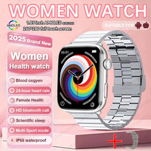 2025 AI Diagnosis NFC Smart Watch Women 1.85 inch AMOLED Blood pressure Heart Rate Temperature BT call Smartwatches Men For IOS