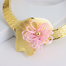 African Popular Luxury Bracelet Ring Necklace Earrings 4Pcs Set For Party Wedding Designed Exclusively for Aristocratic Women
