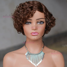Ombre Blonde T1B27Pixie Cut Short Curly Bob Side Part Non Lace Front 100% Brazilian Human Hair Wigs