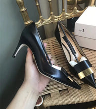 2022 Women Party Bridal Wedding Shoes Luxury Pumps Metal Plate Glitter High Heels Ladies Stiletto Dress Pointed Toe Bombas Mujer