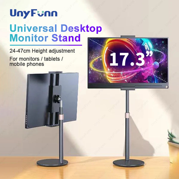 Portable Monitor Stand Adjustable Height Desktop Monitor Bracket for 4.7-17.3 inch Phone Support Holder