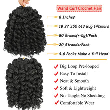 Ombre Jumpy Red Ginger Wand Curls Crochet Hair 1B 27 30 350 613 Purple Grey Colors jamaican twist braiding Hair 20 Strands/Pack