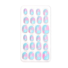 24Pcs/Set Kids Candy Flower Cute Fake Nails Detachable Full Cover False Nails Press On Nails Children Girls Nail Decoration Gift
