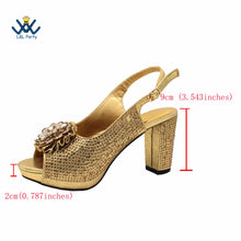 2022 Sweet  Special Design Women Crystal Style African Ladies Party Shoes Matching Bag in Magenta Color