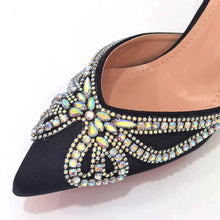 Venus Chan 2023 Yellow Classy Bowknot Pointed Toe Women's Shoes High Heel Elegant Sandals Shallow Mouth Shoes Bag Set Women
