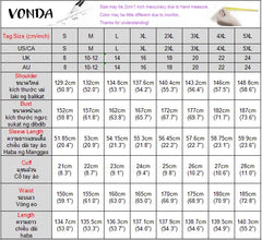 Plus Size 5XL VONDA Women Bohemian Printing Maxi Dress 2024 Long Bat-wing Sleeve Elegant Vestidos Casual Round Neck Long Robes