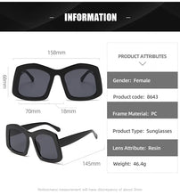 Retro Big Square Gradient Orange Sunglasses For Women New Fashion Luxury Designer Unique Oversized Ladies Sun Glasses Shades