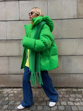 Women's Winter Cotton Loose Puffer Padded Solid Parkas Coat Female