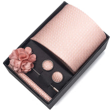 Top Grade Fashion 8 cm Wide Tie Sets Blue Stripe Men's Gravata Handkerchief Cufflink Box Fit Group Workplace Wedding Tie