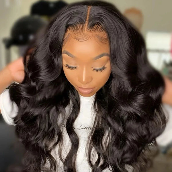 Body Wave Lace Front Wigs 180D Transparent Lace Frontal Wig Human Hair Wigs T Part Lace Wig Brazilian Body Wave Lace Wig