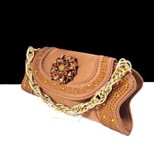 QSGFC Open Toe Women Heels for 2024 Elegant Party Olive Color Diamond Pumps Italian Shoes and Bags Matching Set