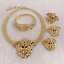 Jewelry Set Women Pendant Lion Fashion Necklace and Lion Bracelet Dubai Original Gold Plated Jewelry Women Necklace Set