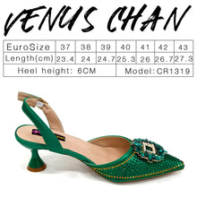 2025 Nigerian Women's Party Shoes and Bags Medium Heel Pointed Toe Elegant Party Footwear With Matching Color Handbag for Women