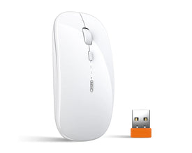 IM1P Rechargeable Wireless Mouse [Power Display Enhanced Edition] Office Light Sound Laptop Home 2.4G Ultra Thin Portable