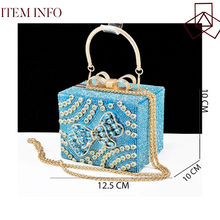 QSGFC Italian Design Clutch Dual Use Full Diamond High Heels Exquisite Gift-Box  And High Heels For Party Women Shoes