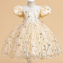Princess Party Summer Dress For Girls Puff Sleeve Back Bow Tutu Birthday Wedding Bridesmaid Gown Flower Children Clothing Prom