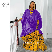 Gold and White African Bazin Rich Dress Robe For Noble Lady Wedding Party Gown White Nigerian Dashiki Robe Long Sleeves Dresses