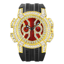 MISSFOX New Red Quartz Watch For Men Luxury Hip Hop Streetwear Clock Waterproof watches AAA Quartz Men's Wristwatches