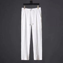 2Pcs/Set Summer Men's Suit Elastic Waistband Pleated Casual Outfit Men Business Short Sleeve Shirts Long Pants Set Male Clothing