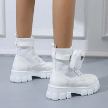 Women Motorcycle Leather Classic Punk Boots