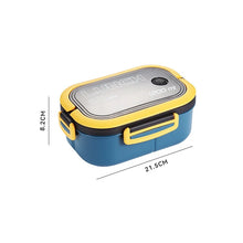 1200ML 2 Layer Bento Lunch Box With Spoon Fork, Kid High Capacity Microwae Food Containers Portable Leakproof Office Camping