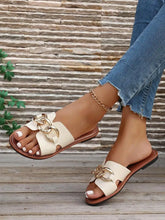 Women Luxury Decor Slide Sandals Beige Brown 2025 Summer Outdoor Fashion Elegant Sexy Casual Party Flats Office Mujer zapatos