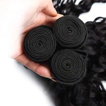 Water Wave Human Hair Bundles Curly Deep Wave 3 Bundles  Brazilian Natural Black Human Hair Remy Hair 100% Human Hair Natural