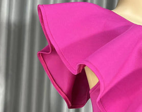 CM.YAYA Women Boho Elegant Ruffles Short Sleeve Irregular Long Maxi Dress 2024 OL High Split Chic Party Evening Street Dresses