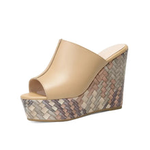 Women Wedges High Heels Slippers Women Designer Platform Sandals Trend Comfortable Slip on Slippers 2024 New Summer Slides Women