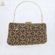 QSGFC Italian Design Fashion Crystal Sandals Nigeria Africa Popular High Heel Shoe Bag Set Casual Versatile Fish Mouth Shoes