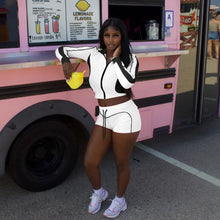 Women Patchwork 2 Piece Set Trendy Sporty Outfits