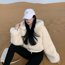 Women's Winter Fabulous Fluffy Hooded Fur Jacket